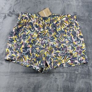 Patagonia Women's Baggies 5" Shorts Wild Botanist Tidal Teal Beach 57059 Size M